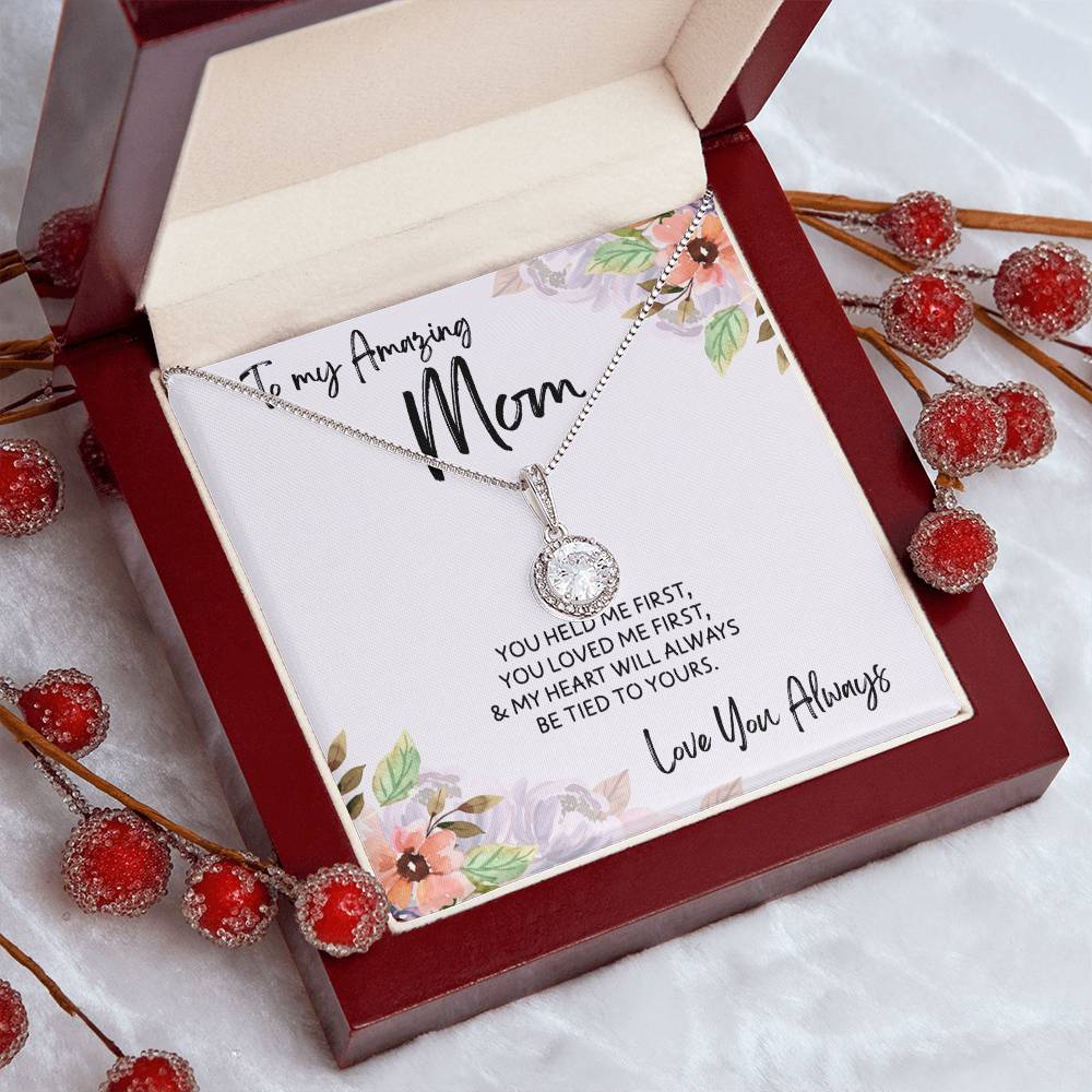 To Mom - Mother's Day Necklace - “You Loved Me First" - Eternal Hope Necklace Gift Set - Design Light 1.1