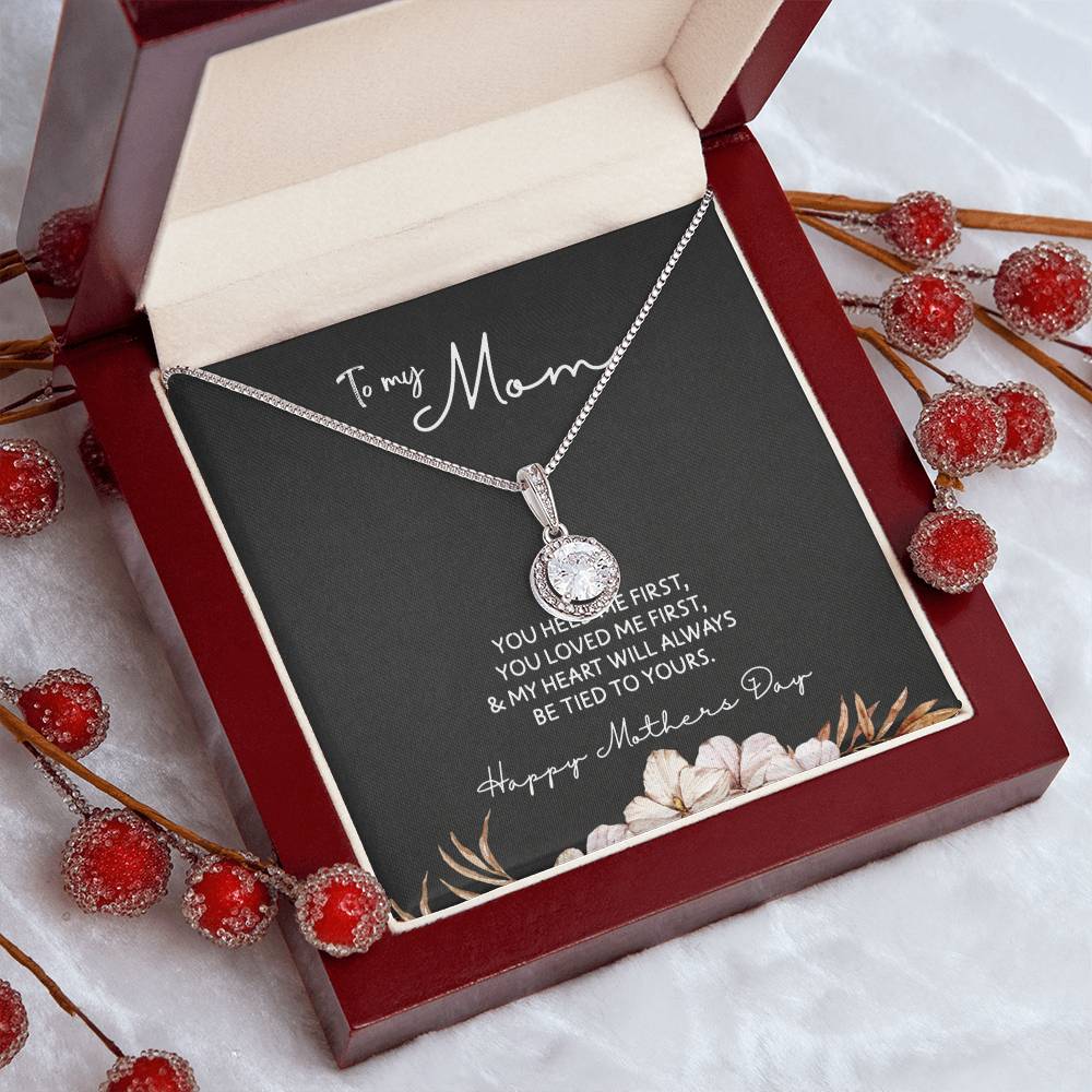 To Mom - Mother's Day Necklace - “You Loved Me First" - Eternal Hope Necklace Gift Set - Design Dark 1.3