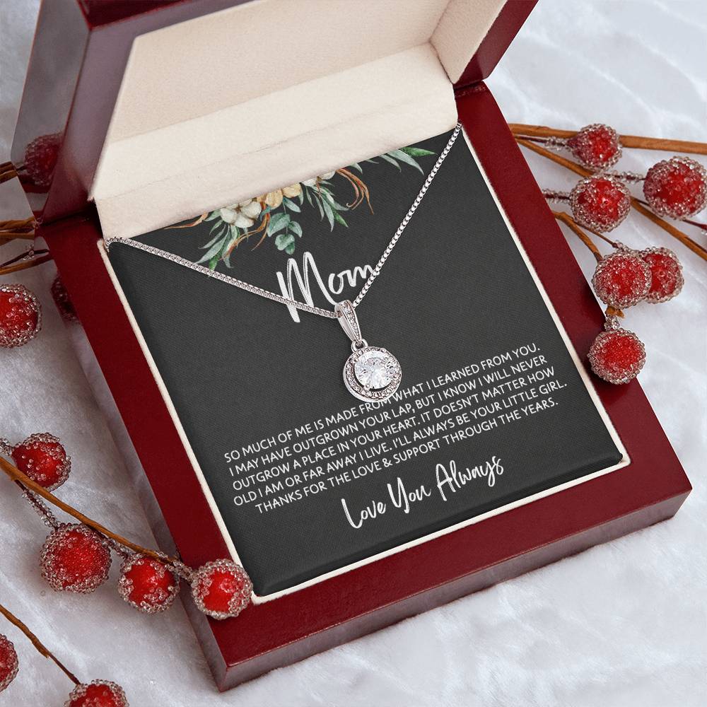 To Mom from Daughter - Mother's Day Necklace - “I’ll Always Be Your Little Girl” - Eternal Hope Necklace Gift Set - Design Dark 4.2