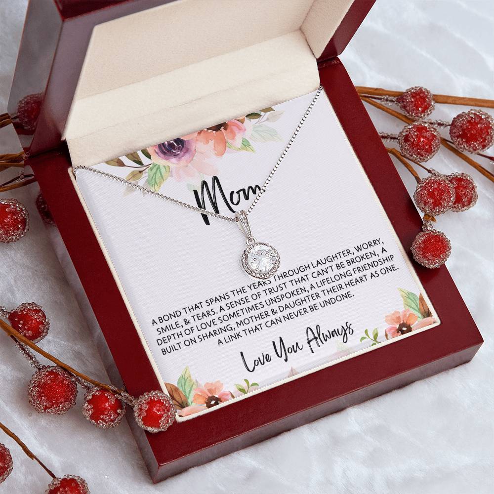 To Mom from Daughter - Mother's Day Necklace - “A Link that Can Never Be Undone” - Eternal Hope Necklace Gift Set - Design Light 10.2