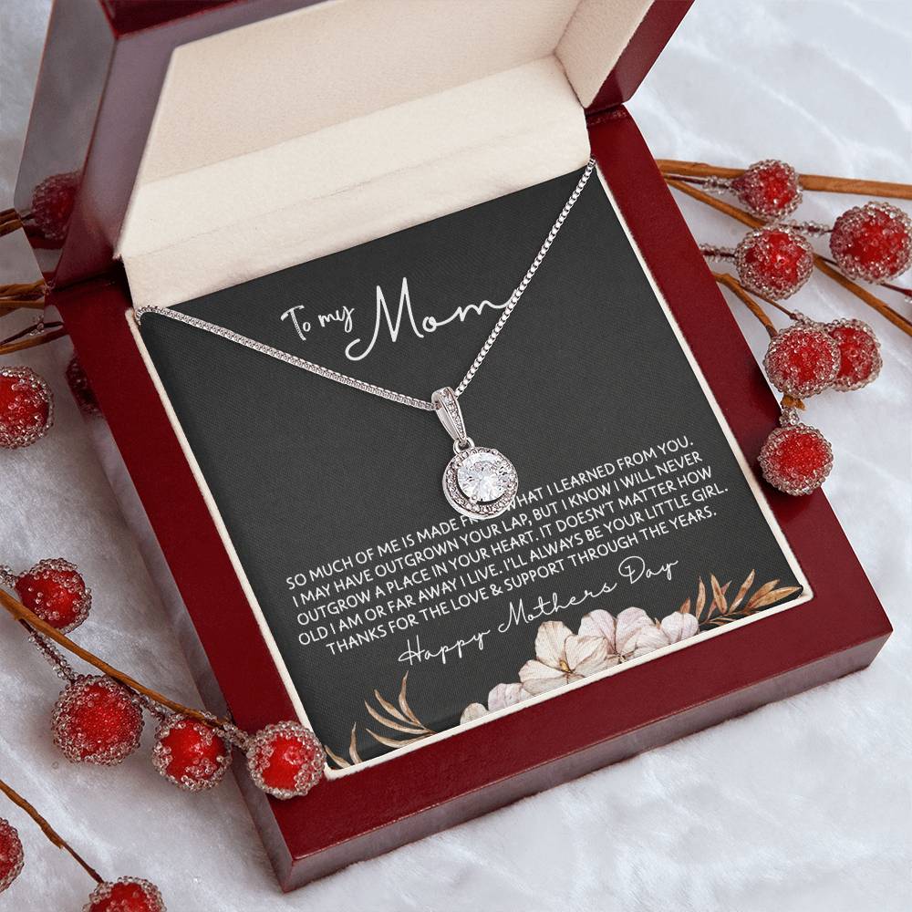 To Mom from Daughter - Mother's Day Necklace - “I’ll Always Be Your Little Girl” - Eternal Hope Necklace Gift Set - Design Dark 4.3