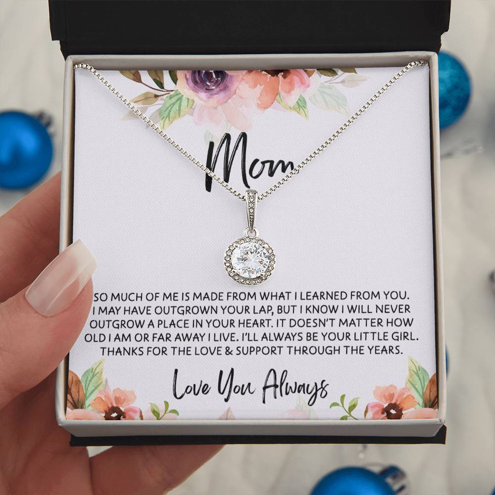 To Mom from Daughter - Mother's Day Necklace - “I’ll Always Be Your Little Girl” - Eternal Hope Necklace Gift Set - Design Light 4.2