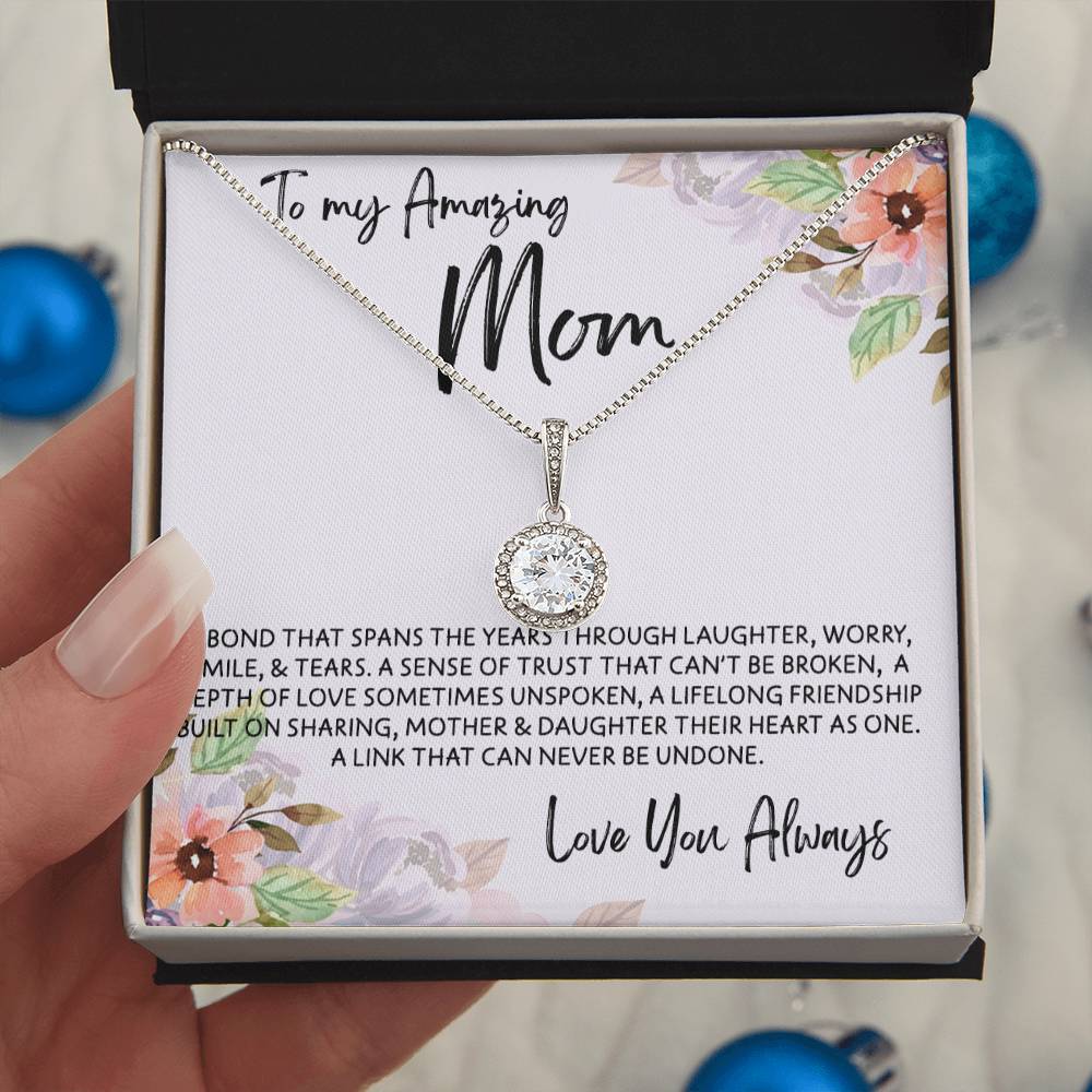 To Mom from Daughter - Mother's Day Necklace - “A Link that Can Never Be Undone” - Eternal Hope Necklace Gift Set - Design Light 10.1