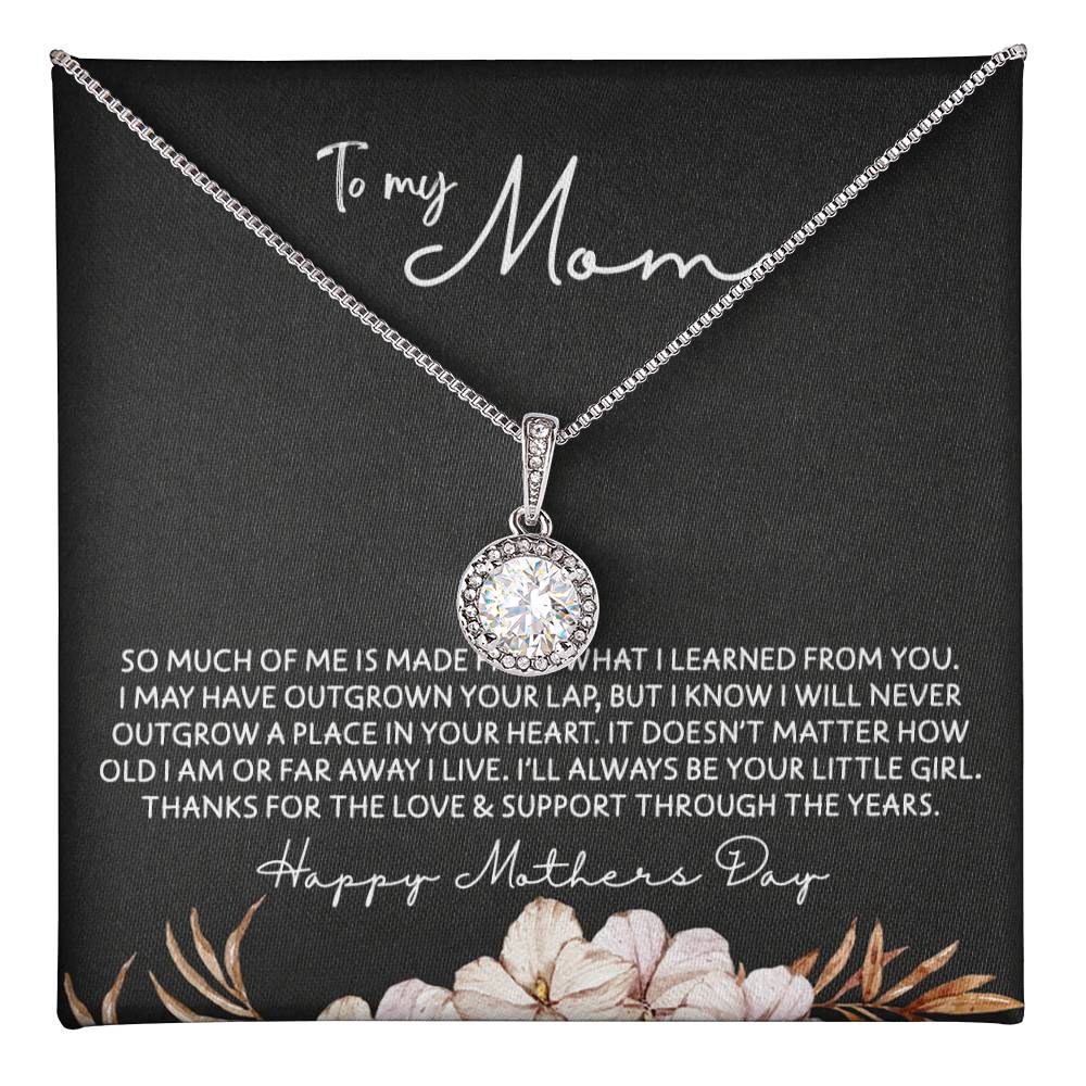 To Mom from Daughter - Mother's Day Necklace - “I’ll Always Be Your Little Girl” - Eternal Hope Necklace Gift Set - Design Dark 4.3