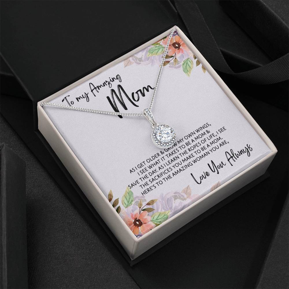 To Mom - Mother's Day Necklace - “You Were My First Friend” - Eternal Hope Necklace Gift Set - Design Light 3.1