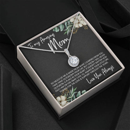 To Mom from Daughter - Mother's Day Necklace - “I’ll Always Be Your Little Girl” - Eternal Hope Necklace Gift Set - Design Dark 4.1