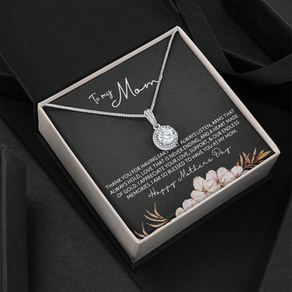 To Mom - Mother's Day Necklace - “I Am So Blessed to Have You As My Mom” - Eternal Hope Necklace Gift Set - Design Dark 10.3