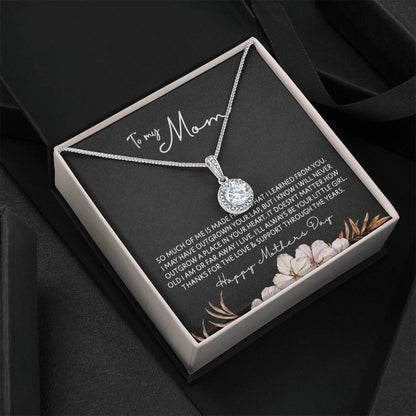 To Mom from Daughter - Mother's Day Necklace - “I’ll Always Be Your Little Girl” - Eternal Hope Necklace Gift Set - Design Dark 4.3
