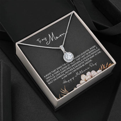 To Mom from Daughter - Mother's Day Necklace - “A Link that Can Never Be Undone” - Eternal Hope Necklace Gift Set - Design Dark 10.3