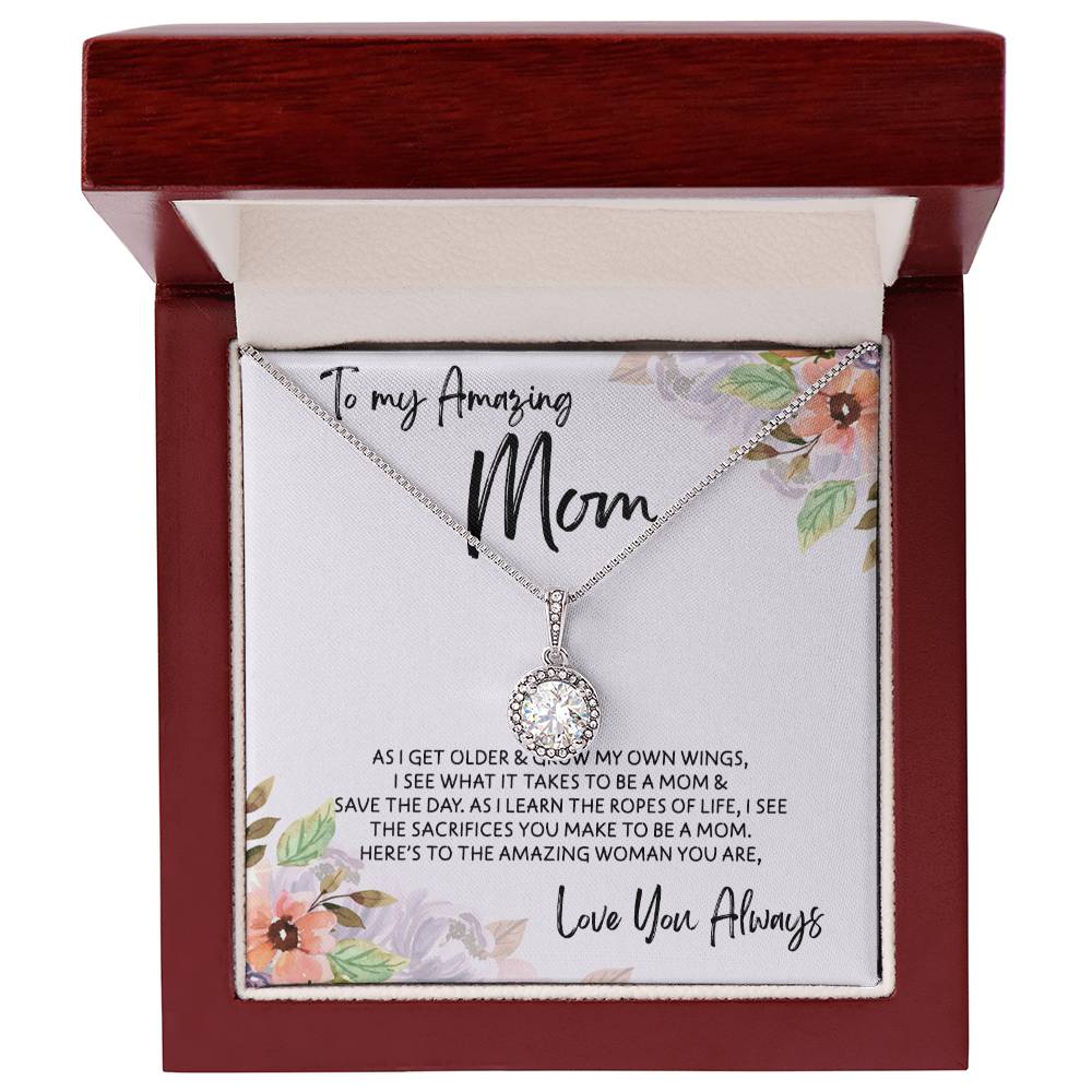 To Mom - Mother's Day Necklace - “You Were My First Friend” - Eternal Hope Necklace Gift Set - Design Light 3.1