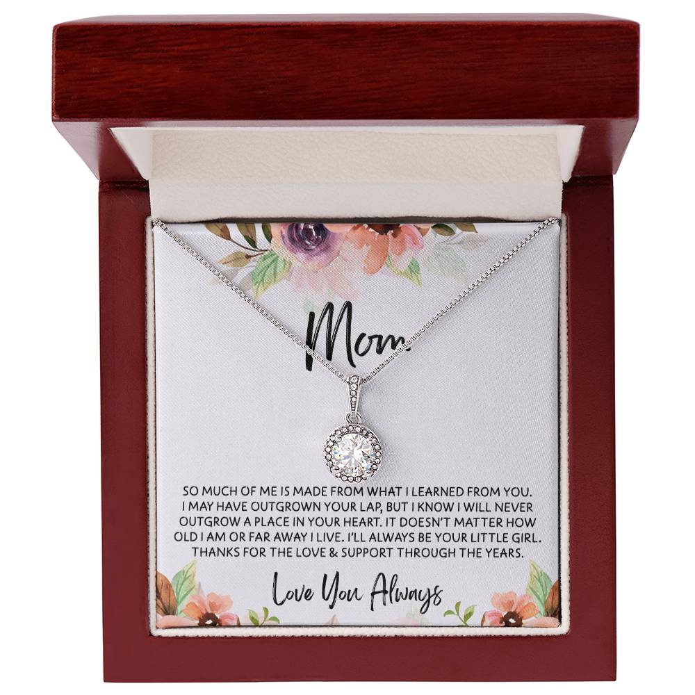 To Mom from Daughter - Mother's Day Necklace - “I’ll Always Be Your Little Girl” - Eternal Hope Necklace Gift Set - Design Light 4.2