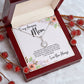 To Mom - Mother's Day Necklace - “My Heart Will Always Be Tied to Home” - Eternal Hope Necklace Gift Set - Design Light 6.1