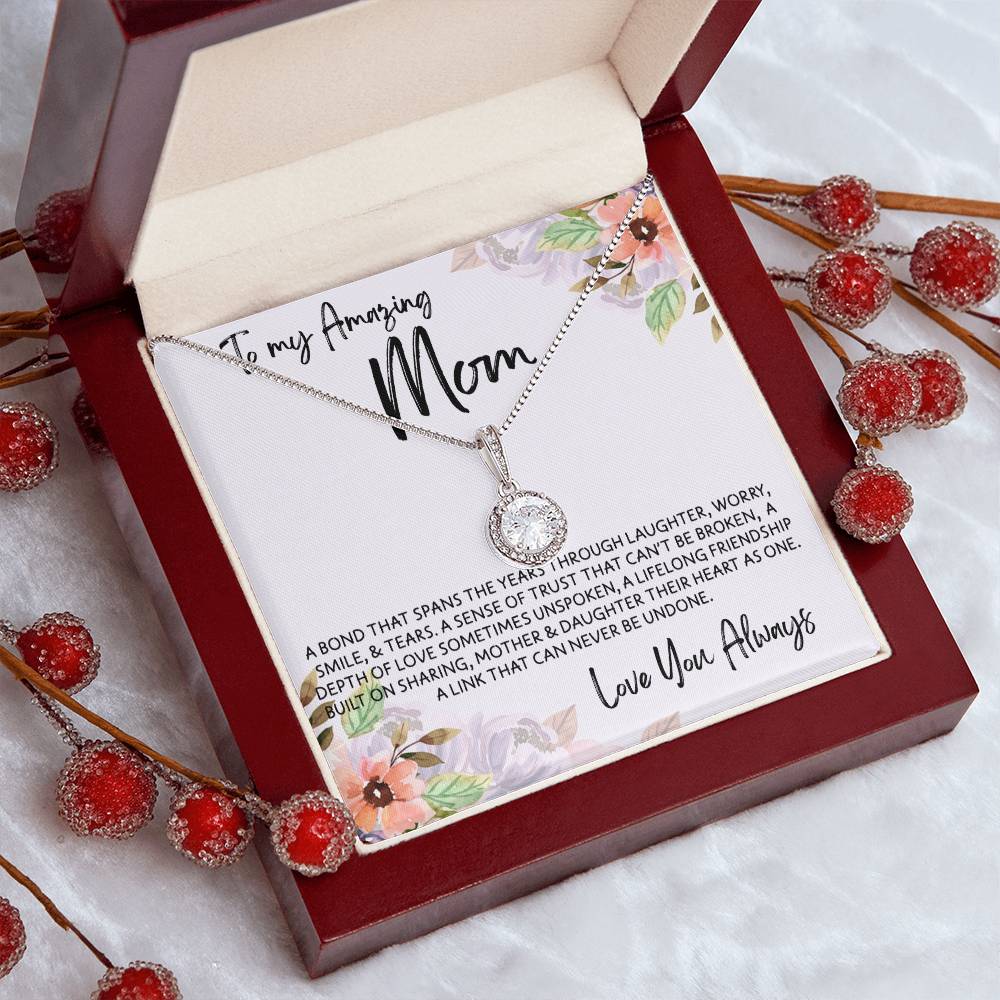 To Mom from Daughter - Mother's Day Necklace - “A Link that Can Never Be Undone” - Eternal Hope Necklace Gift Set - Design Light 10.1