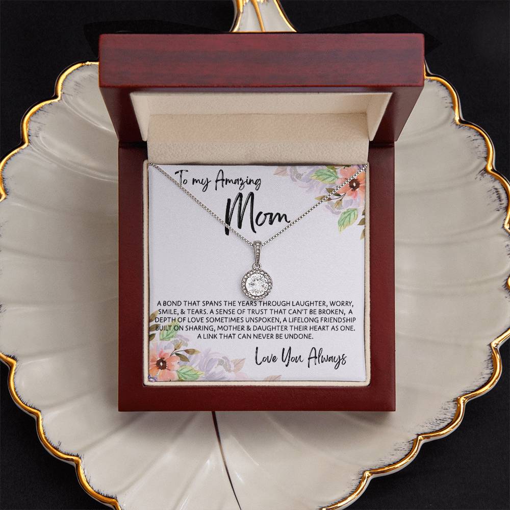 To Mom from Daughter - Mother's Day Necklace - “A Link that Can Never Be Undone” - Eternal Hope Necklace Gift Set - Design Light 10.1