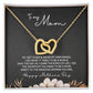 To Mom - Mother's Day Necklace - "Here's to an Amazing Woman" - Interlocking Hearts Necklace Gift Set - Design Dark 3.3