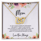 To Mom - Mother's Day Necklace - "Here's to an Amazing Woman" - Interlocking Hearts Necklace Gift Set - Design Light 3.2