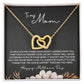 To Mom - Mother's Day Necklace - "I'll Always Be Your Little Girl" - Interlocking Hearts Necklace Gift Set - Design Dark 4.3