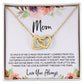 To Mom - Mother's Day Necklace - "I'll Always Be Your Little Girl" - Interlocking Hearts Necklace Gift Set - Design Light 4.2