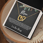 To Mom - Mother's Day Necklace - “I am So Bless to Have you as My Mom” - Interlocking Hearts Necklace Gift Set - Design Dark 10.2