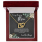 To Mom - Mother's Day Necklace - “My Heart Will Always Be Tied to Home” - Interlocking Hearts Necklace Gift Set - Design Dark 6.1