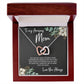 To Mom - Mother's Day Necklace - “My Heart Will Always Be Tied to Home” - Interlocking Hearts Necklace Gift Set - Design Dark 6.1