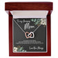 To Mom - Mother's Day Necklace - "You Were My First Friend" - Interlocking Hearts Necklace Gift Set - Design Dark 5.1