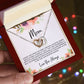 To Mom from Daughter - Mother's Day Necklace - “Link that Can Never Be Undone” - Interlocking Hearts Necklace Gift Set - Design Light 10.2