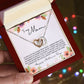 To Mom - Mother's Day Necklace - "I'll Always Be Your Little Girl" - Interlocking Hearts Necklace Gift Set - Design Light 4.3