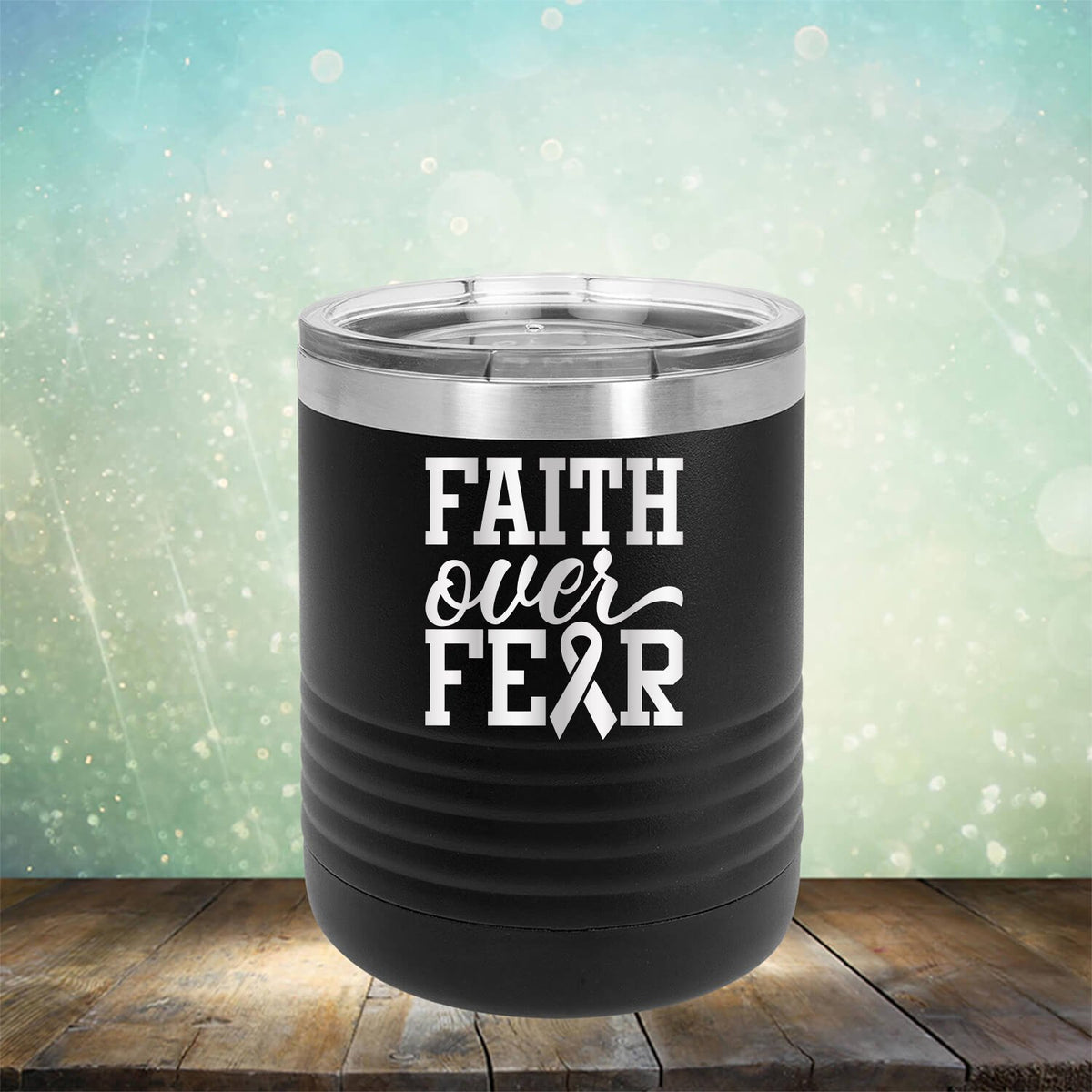 Faith Over Fear - Laser Etched Tumbler Mug