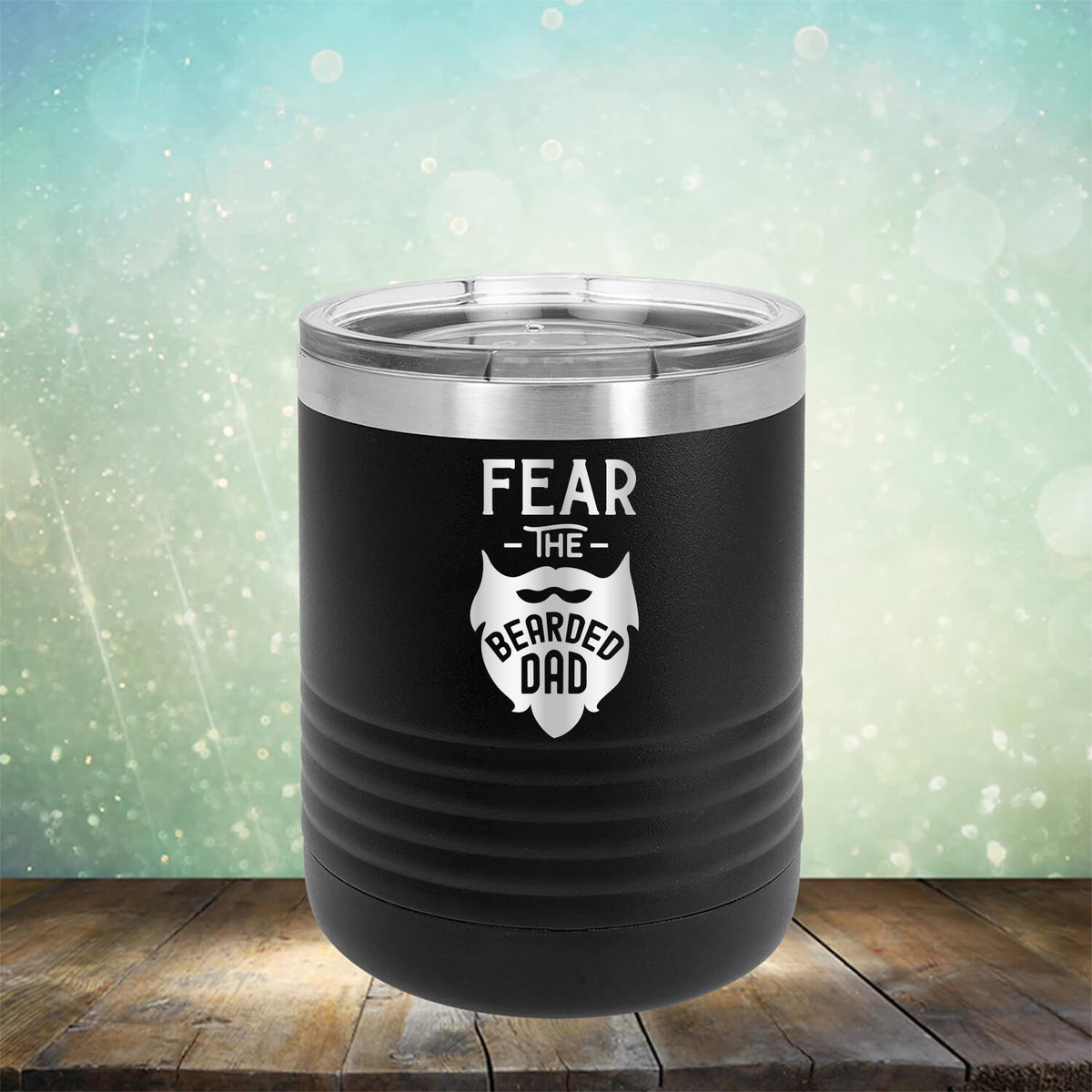 Fear The Bearded Dad - Laser Etched Tumbler Mug