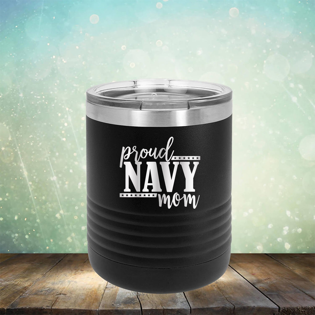 Proud Navy Mom - Laser Etched Tumbler Mug