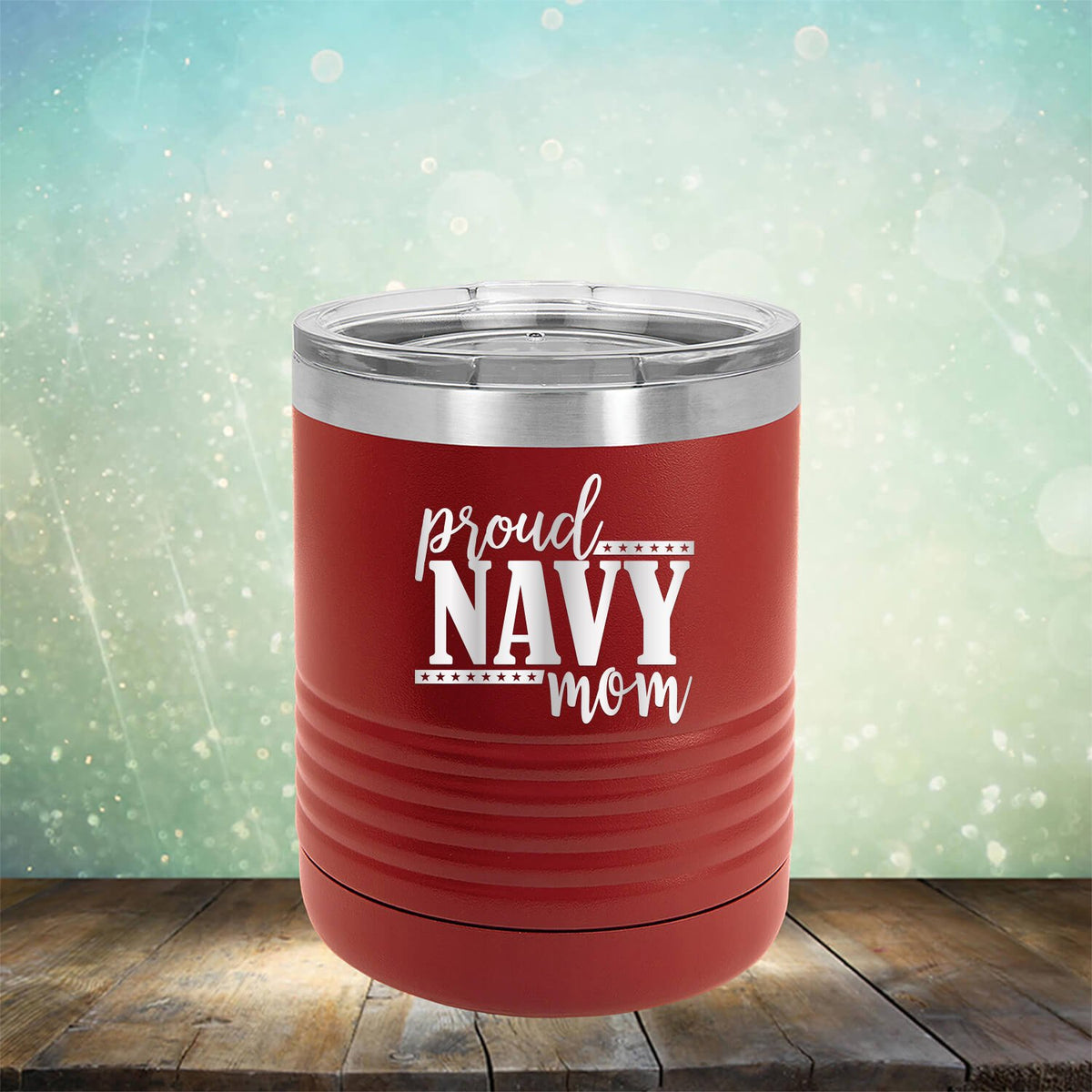 Proud Navy Mom - Laser Etched Tumbler Mug