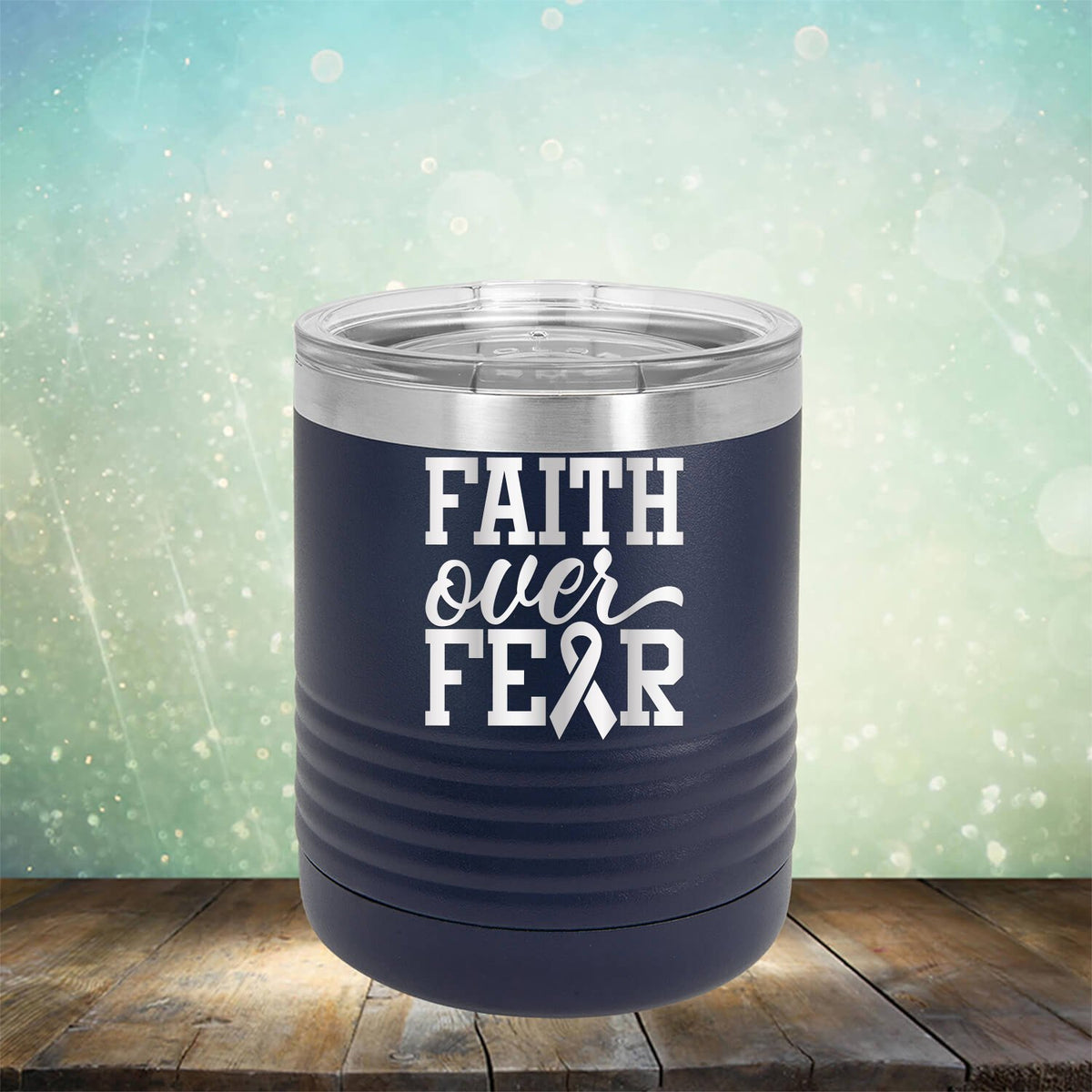 Faith Over Fear - Laser Etched Tumbler Mug