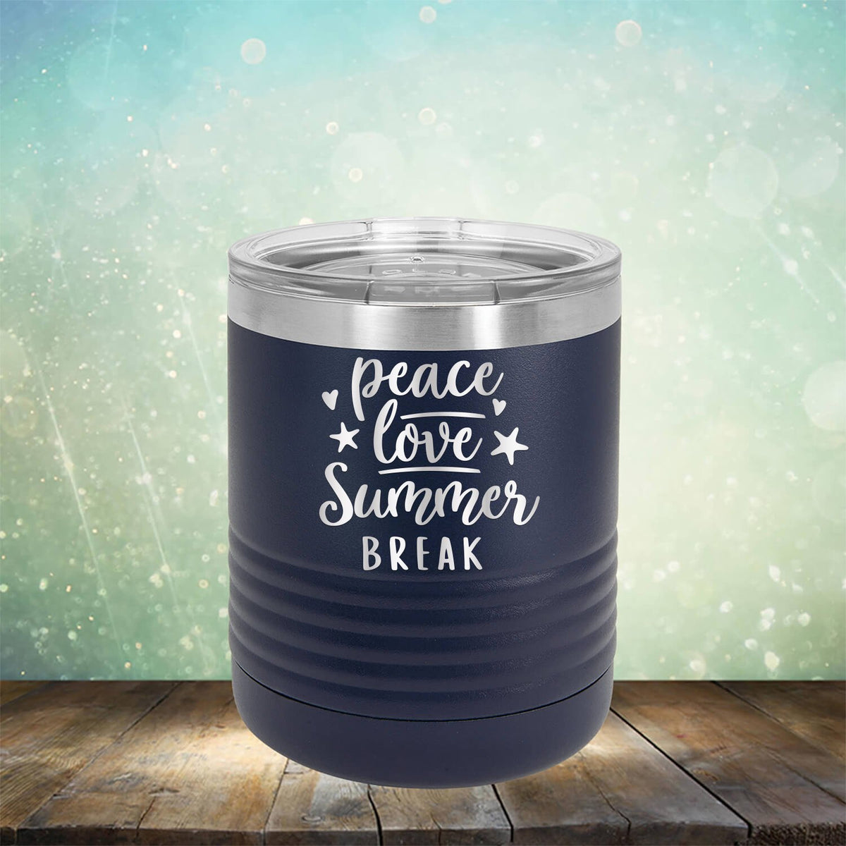 Peace Love Summer Break - Laser Etched Tumbler Mug