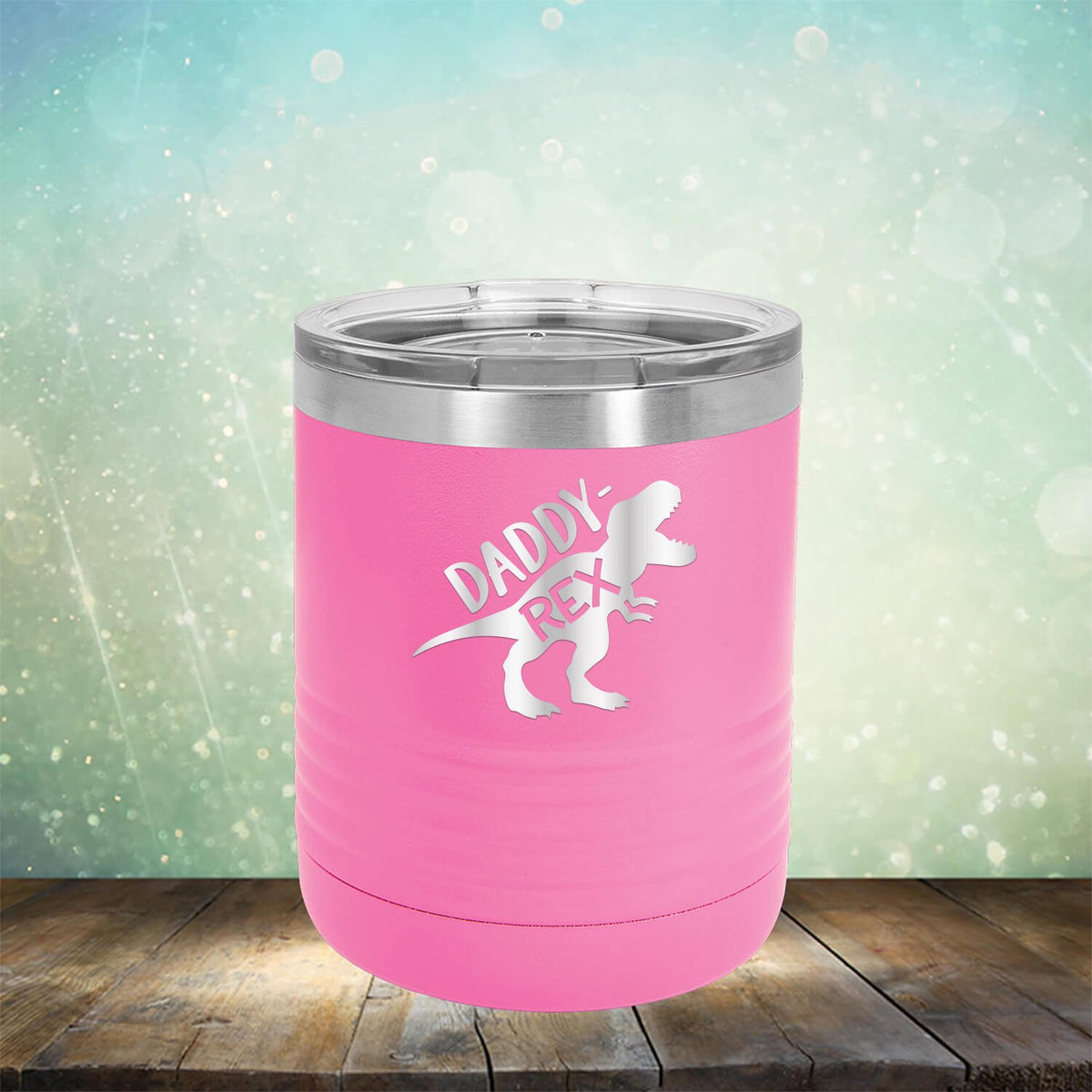 Daddy Rex Dinosaur - Laser Etched Tumbler Mug