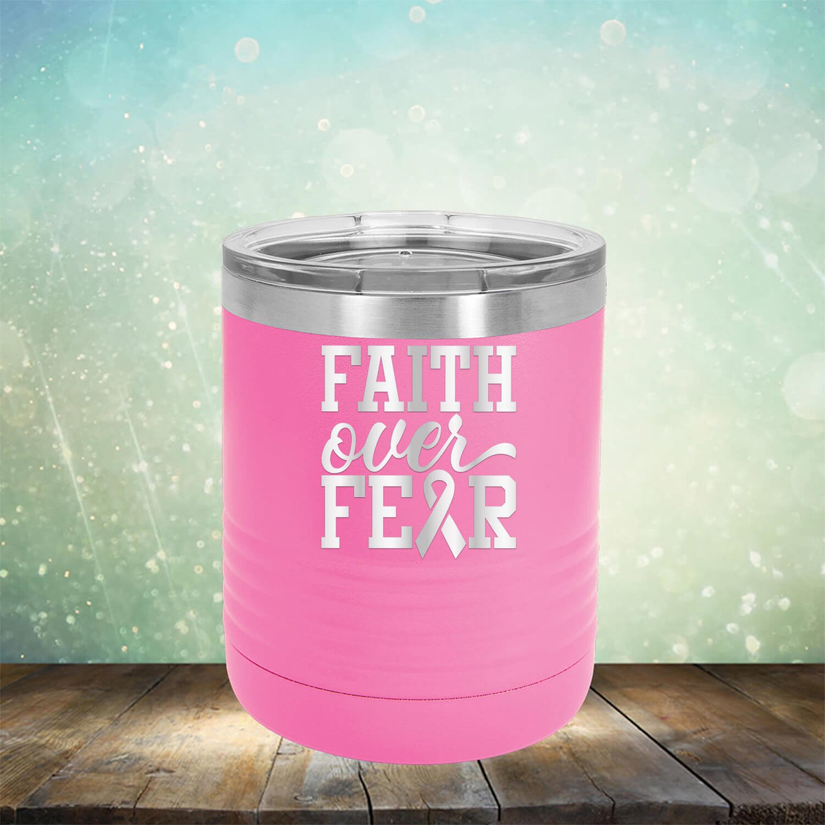 Faith Over Fear - Laser Etched Tumbler Mug