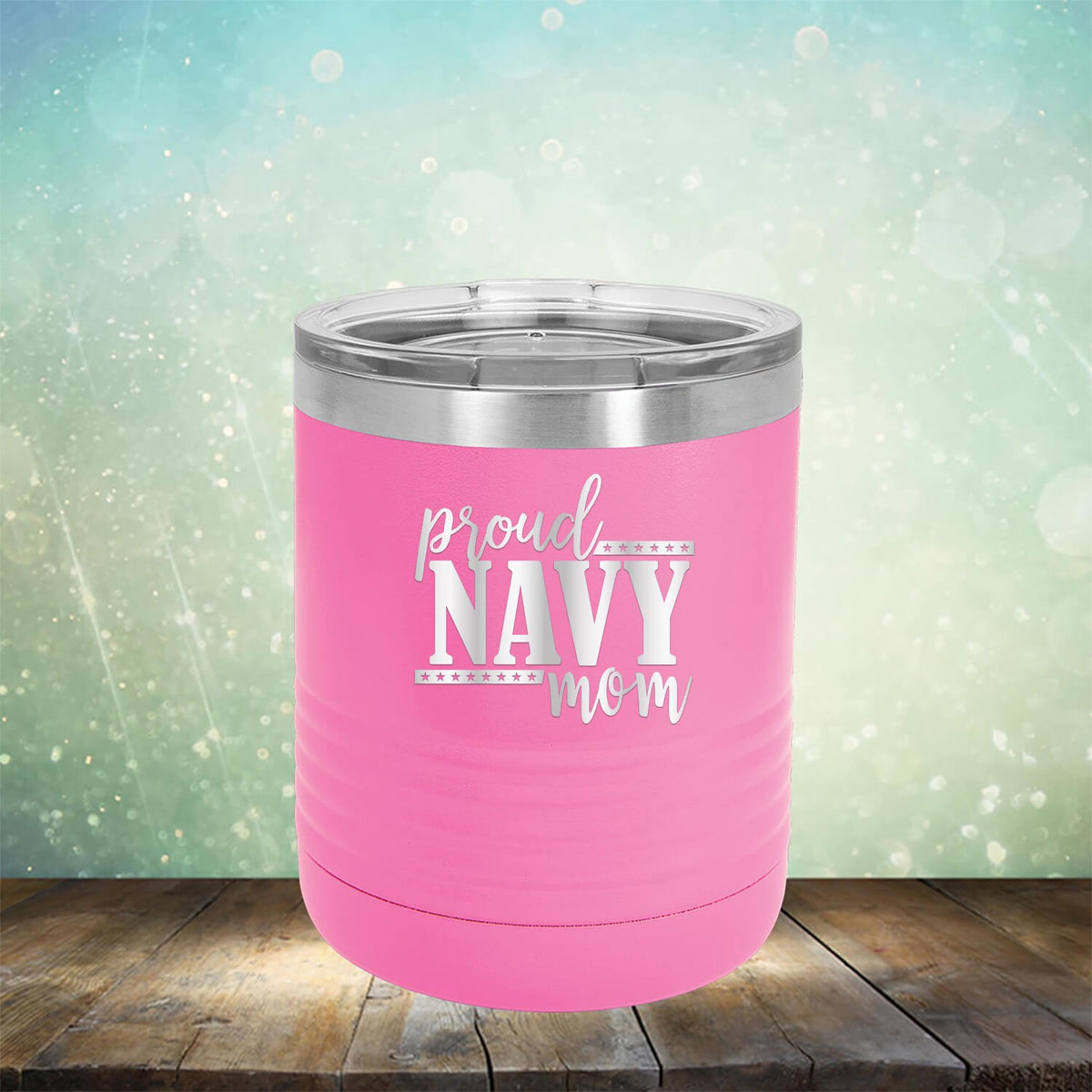 Proud Navy Mom - Laser Etched Tumbler Mug