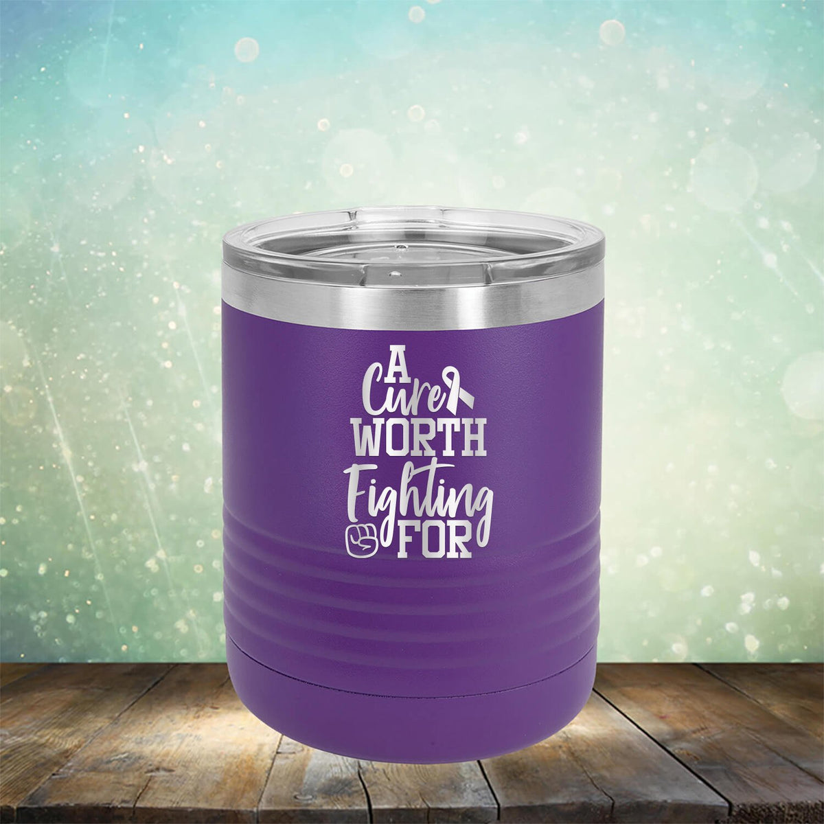A Cure Worth Fighting For - Laser Etched Tumbler Mug
