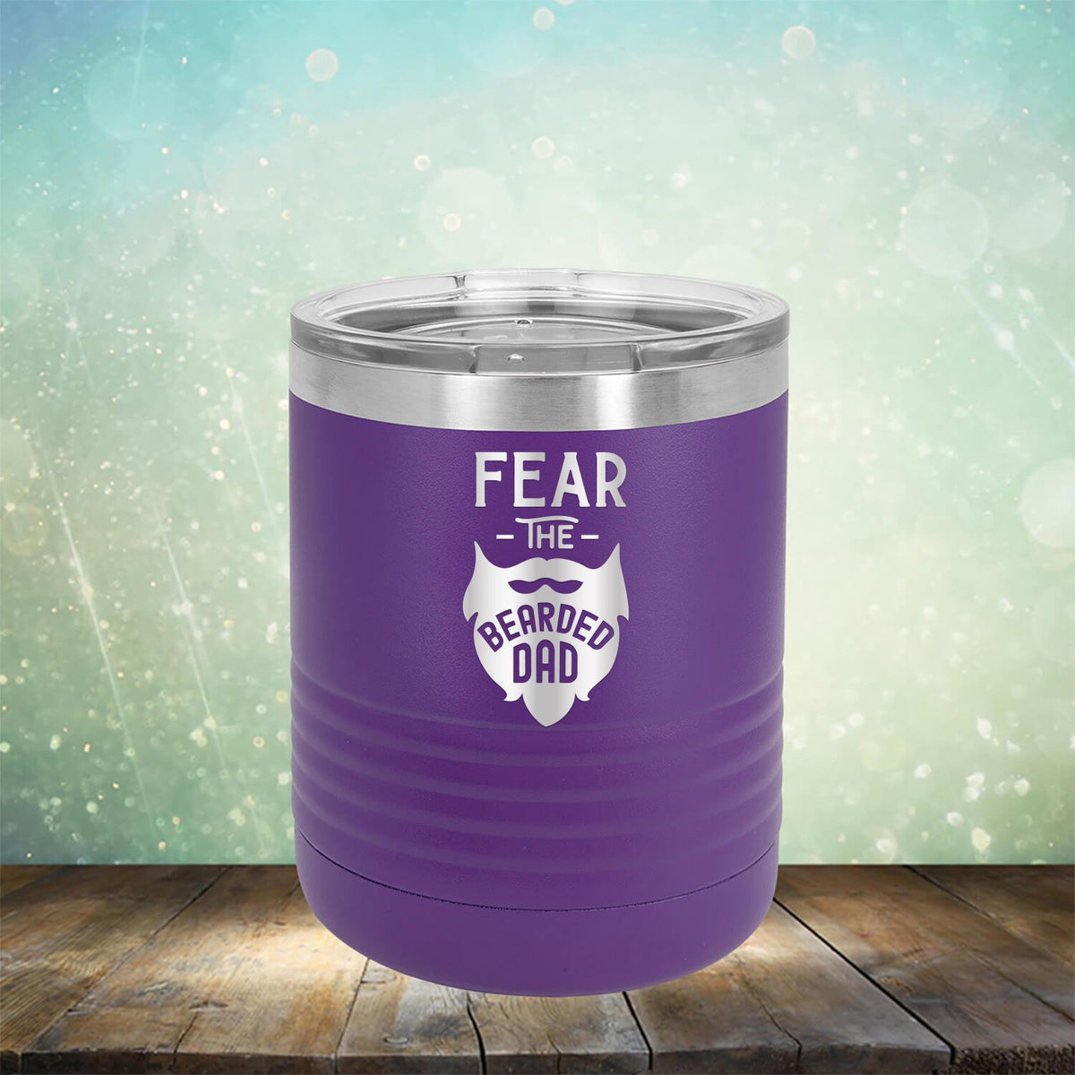 Fear The Bearded Dad - Laser Etched Tumbler Mug