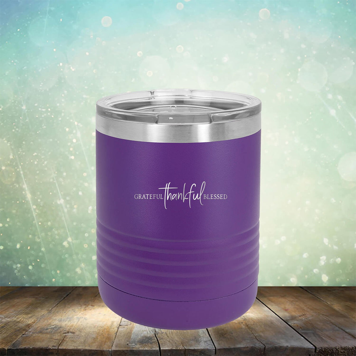 Grateful Thankful Blessed - Laser Etched Tumbler Mug