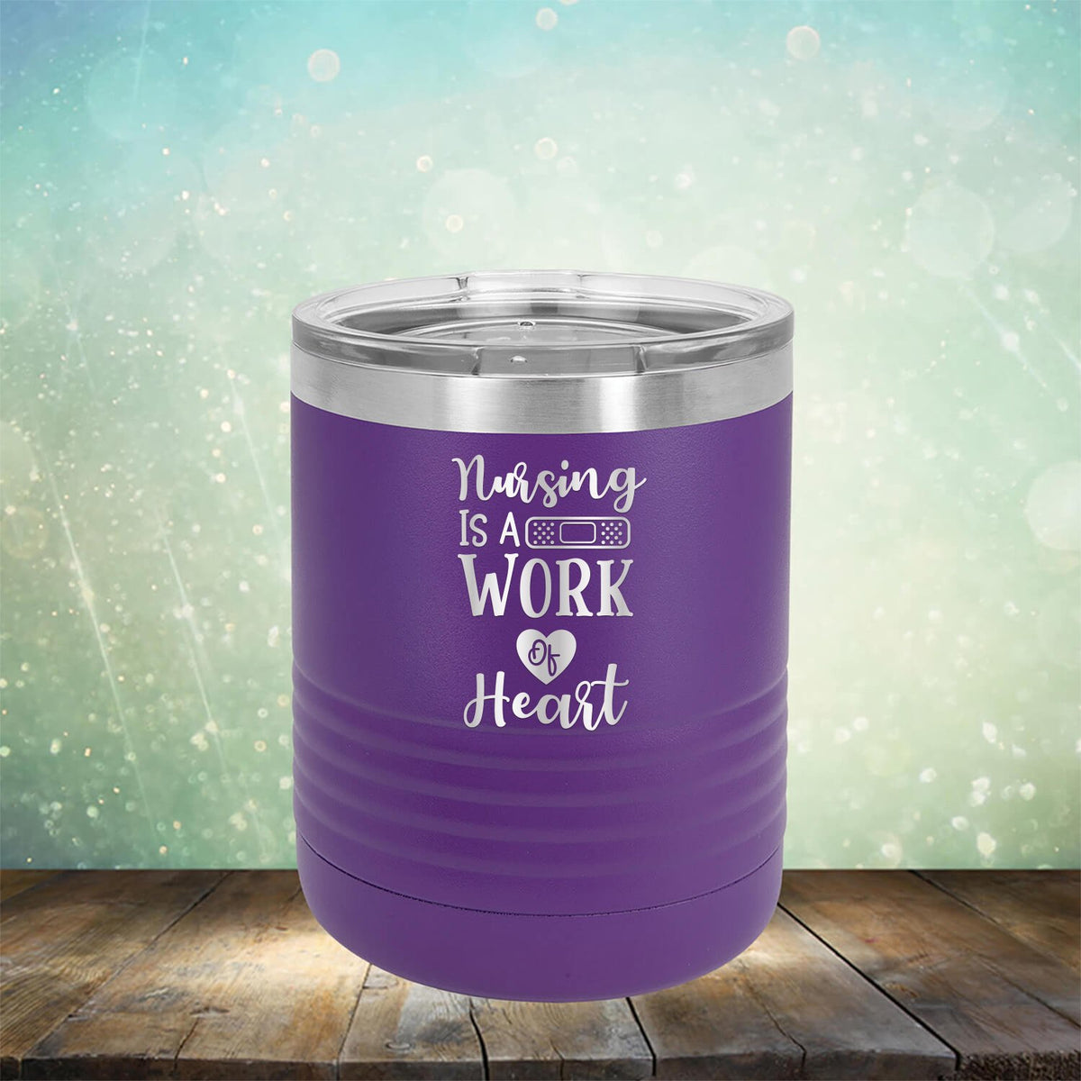 Nursing is A Work of Heart - Laser Etched Tumbler Mug