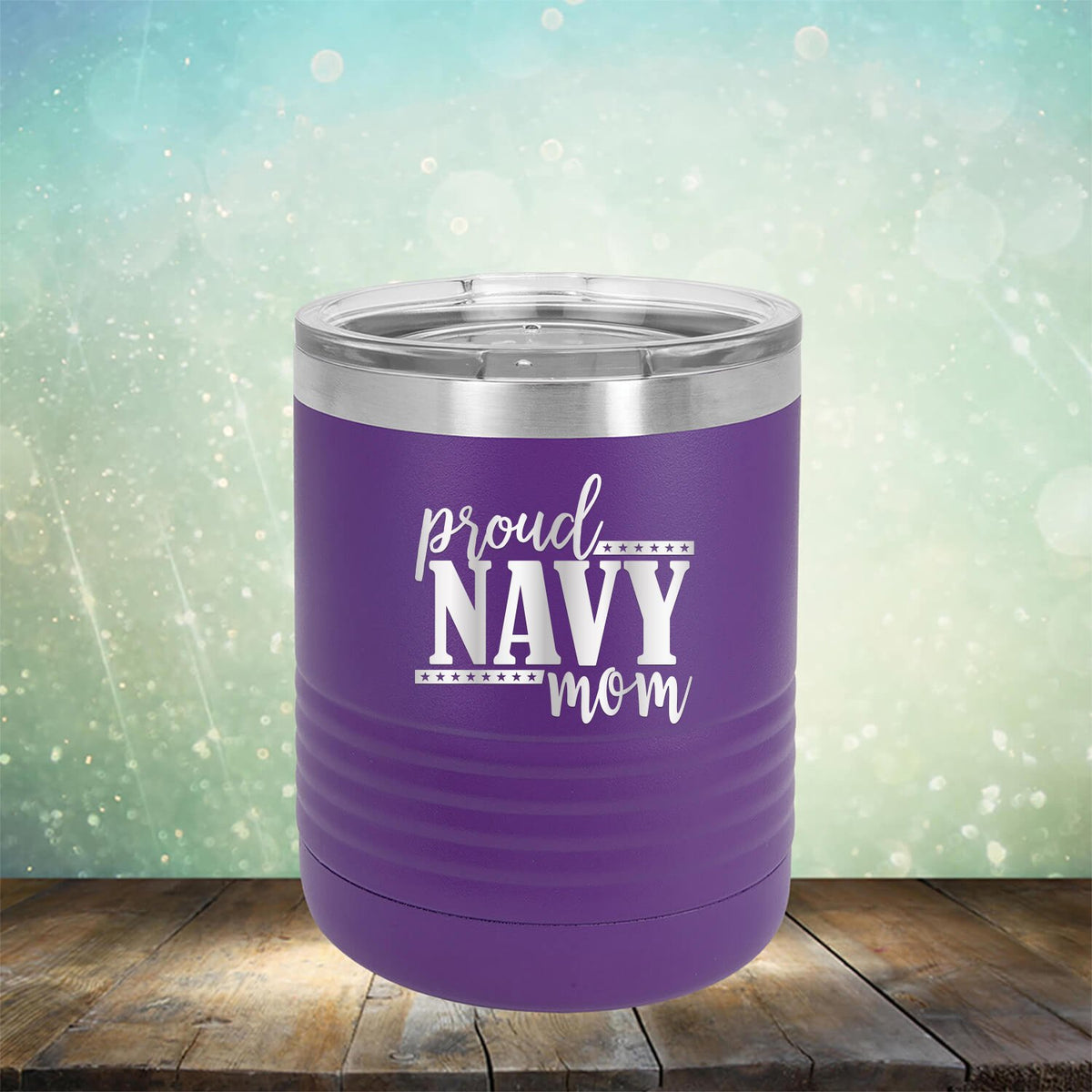 Proud Navy Mom - Laser Etched Tumbler Mug