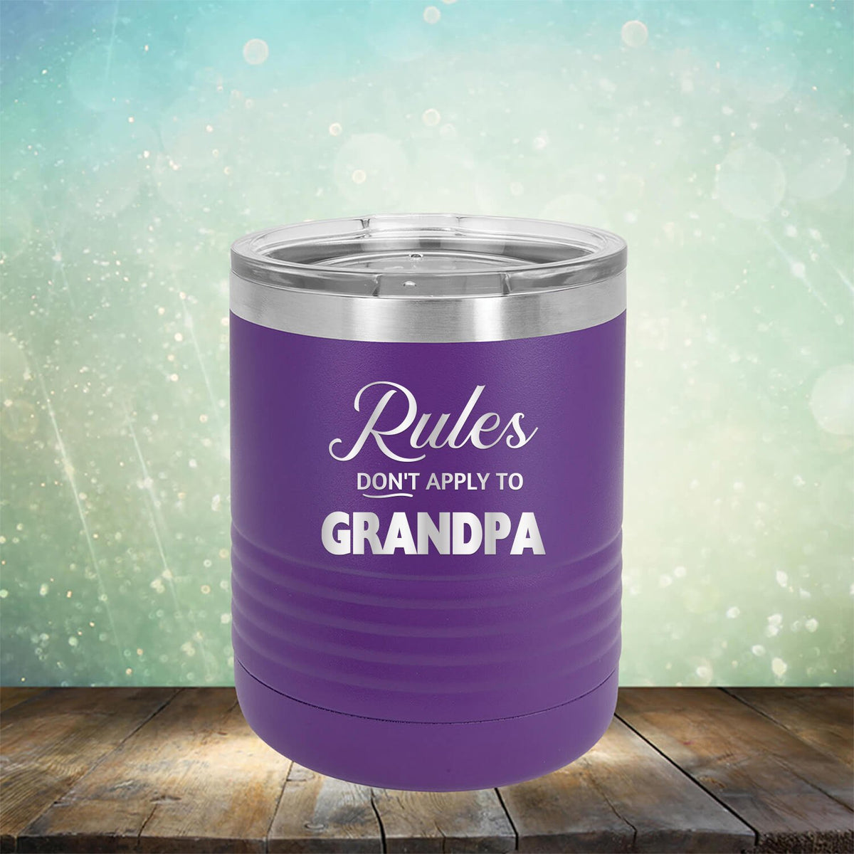 Rules Don&#39;t Apply To Grandpa - Laser Etched Tumbler Mug