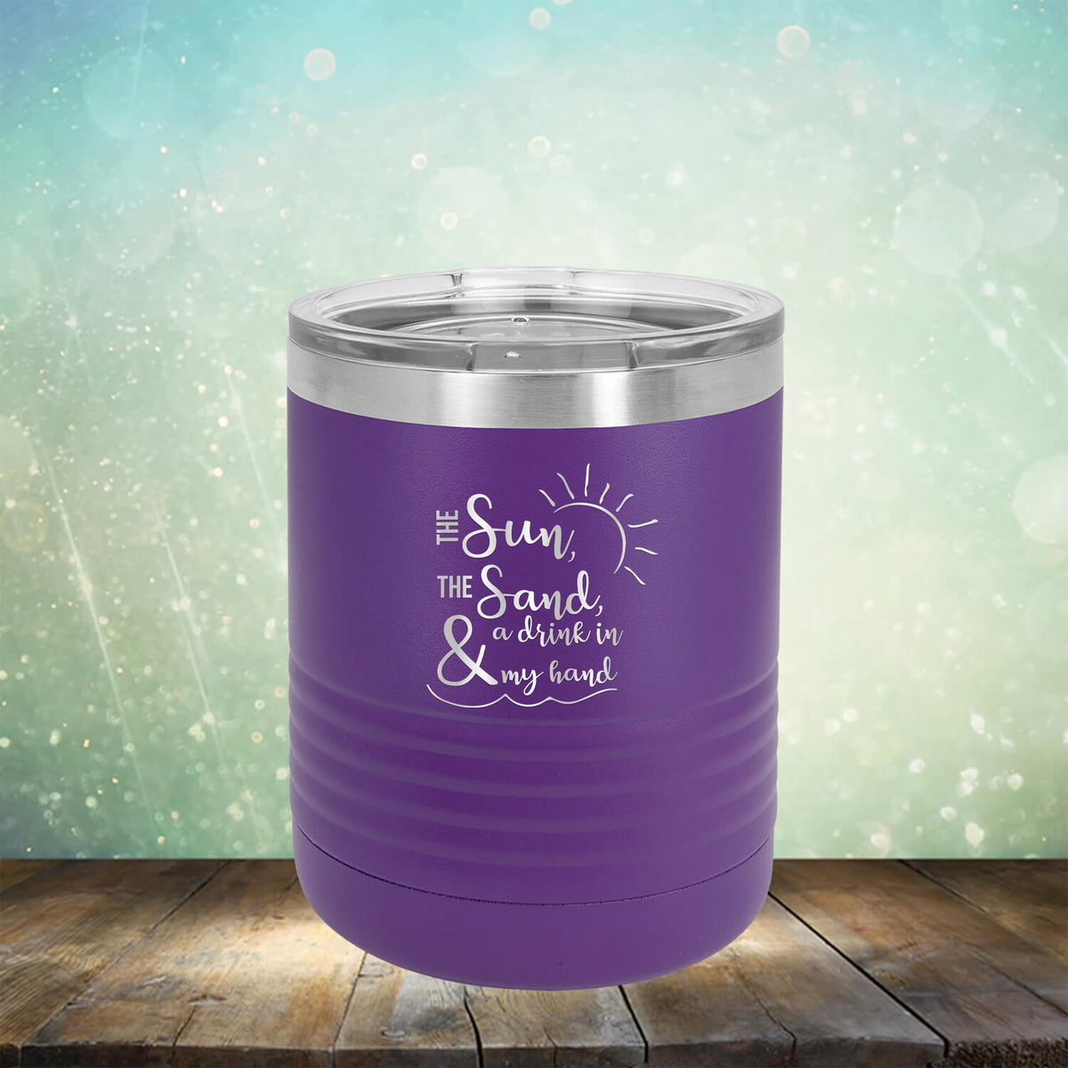 The Sun, The Sand &amp; A Drink in My Hand - Laser Etched Tumbler Mug