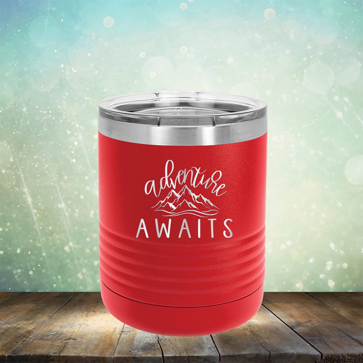 Adventure Awaits with Mountain - Laser Etched Tumbler Mug