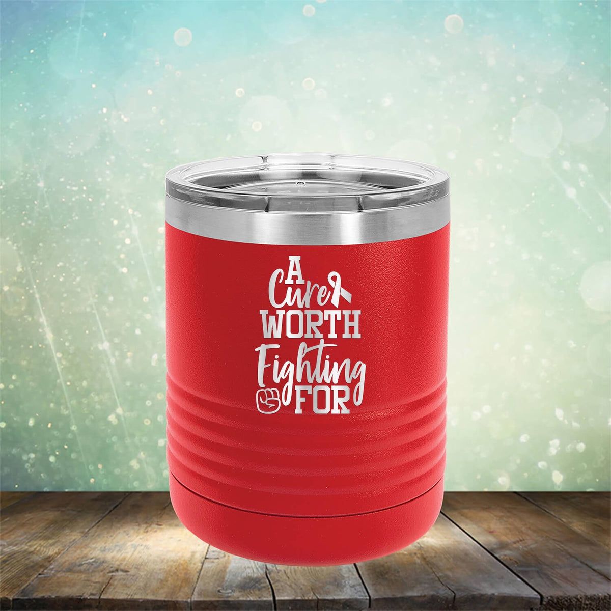 A Cure Worth Fighting For - Laser Etched Tumbler Mug