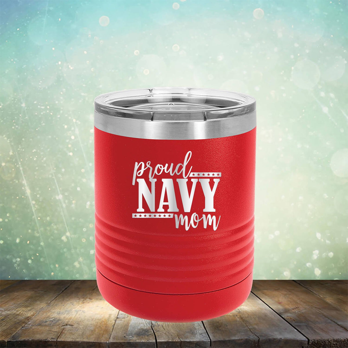 Proud Navy Mom - Laser Etched Tumbler Mug