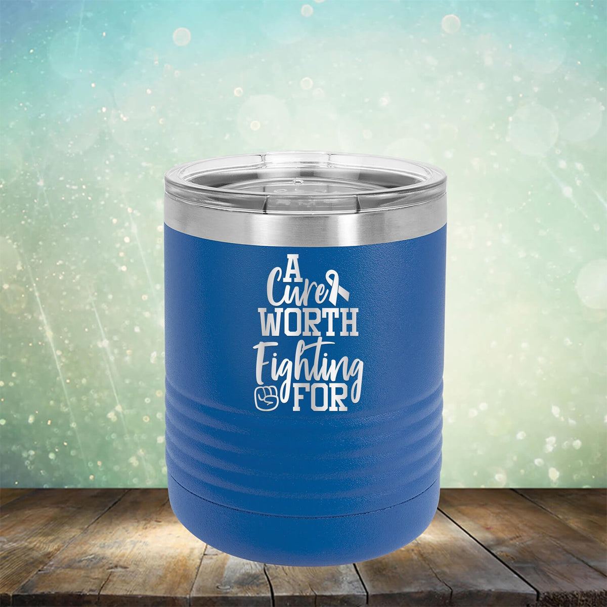 A Cure Worth Fighting For - Laser Etched Tumbler Mug