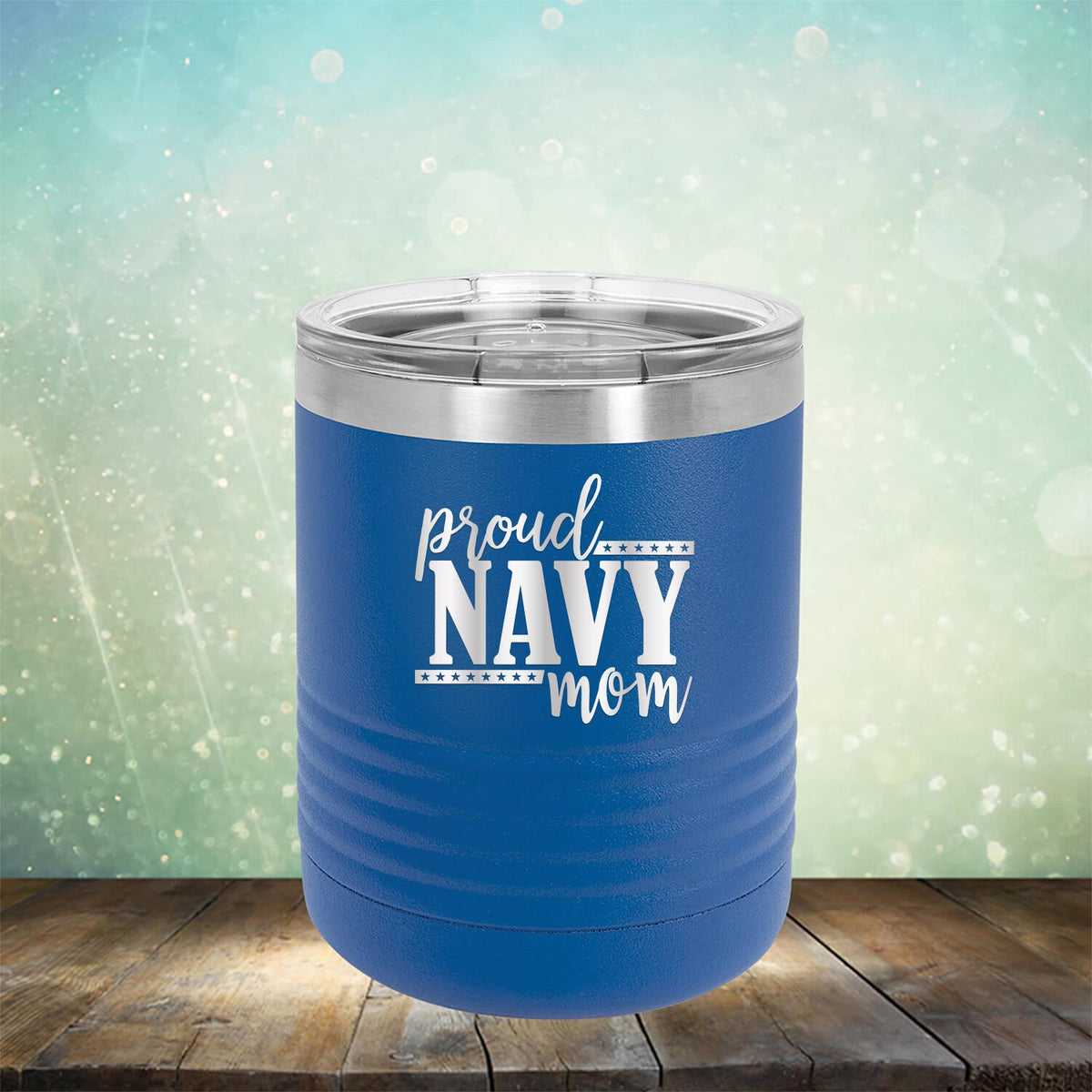 Proud Navy Mom - Laser Etched Tumbler Mug