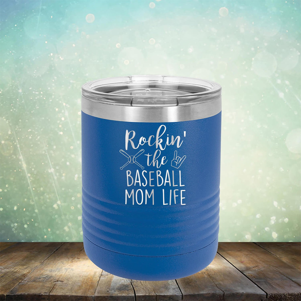 Rockin&#39; The Baseball Mom Life - Laser Etched Tumbler Mug